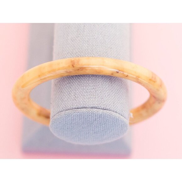 Minimalist Gold Tone Scarred Ring Bangle | 7.85 Inch | Avon H9 - Picture 4 of 5